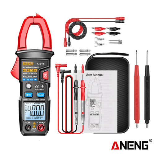 [EZR.2000154] Aneng AT619 Pro Digital Voice Broadcast Multimeter AC Volt Clamp Meter