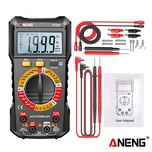 [EZR.2000158] Aneng SZ305 Pro Multitester Digital Battery Detection Buzzer AC Volt
