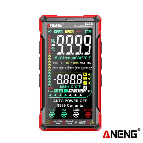 [EZR.2000178] Aneng 622B  9999 Count Smart Professional Multimeter AC DC Voltage Ori