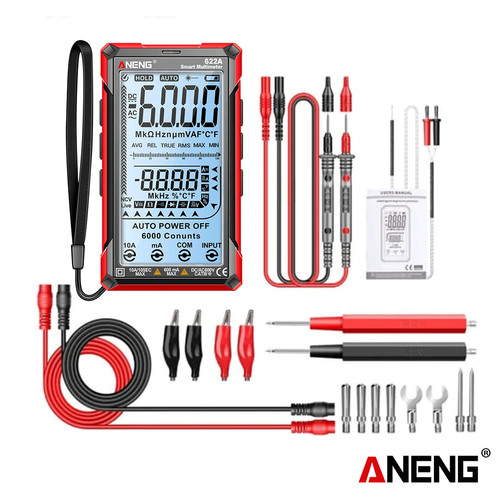 [EZR.2000179] Aneng 622A Pro Digital Multimeter 6000Counts Infrared Laser Voltage