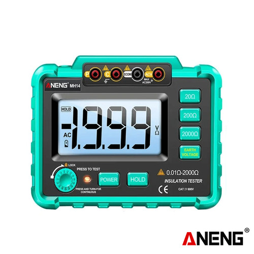 [EZR.2000182] Aneng MH14 Ground Resistance Megohm 1999 Conuts Meter Testers Volt Ori