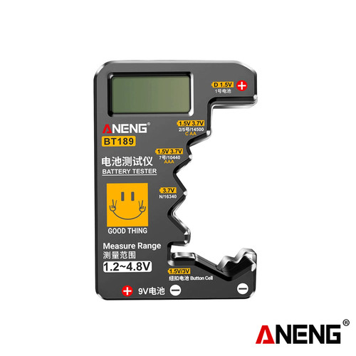 [EZR.2000183] Aneng BT189 Button Cell Battery Tester 9V N D C AA AAA Universal Ori