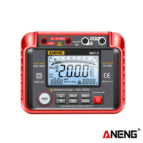 [EZR.2000190] Aneng MH13 Tester Digital Multimeter Megometro Insulation Earth High