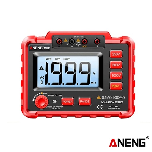 [EZR.2000191] Aneng MH11 Insulation Earth Resistance Tester Digital Ground Original