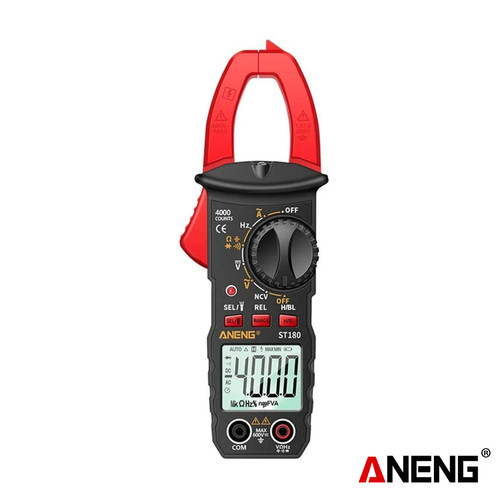 [EZR.2000392] Aneng ST180 Clamp Meter Multitester Digital Tang Amper Light Original