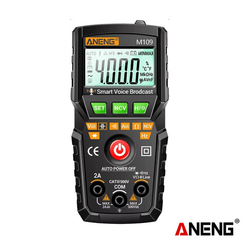 [EZR.2000232] Aneng M109 Digital Multimeter Smart Mini Portable 4000 Counts Original