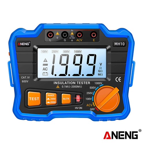 [EZR.2000281] Aneng MH10 Digital Megohmmeter Megger Meter Insulation Earth Original