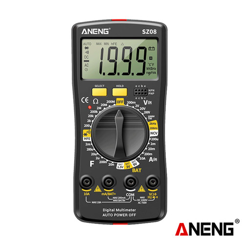 [EZR.2000316] Aneng SZ08 Multimeter Digital UltraThin Storage Voltmeter Original