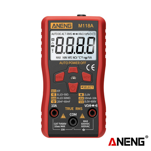 [EZR.2000323] Aneng M118A Tester Multimeter Mini Digital Otomatis True Rms Original
