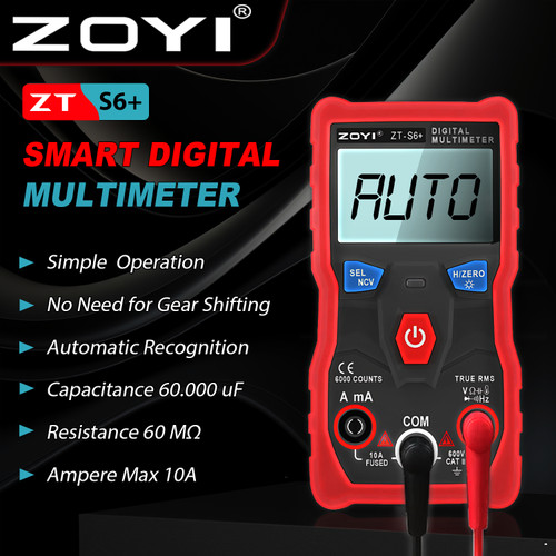 [EZR.2100017] ZOYI ZT S6+ Multi meter Digital Auto Ampere AC DC Auto Capasistor AC DC Volt Resistor Buzzer Diode
