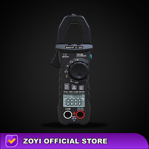 ZOYI ZT-QS9 Digital Clamp Meter 600A DC AC Ammeter Voltage Tester