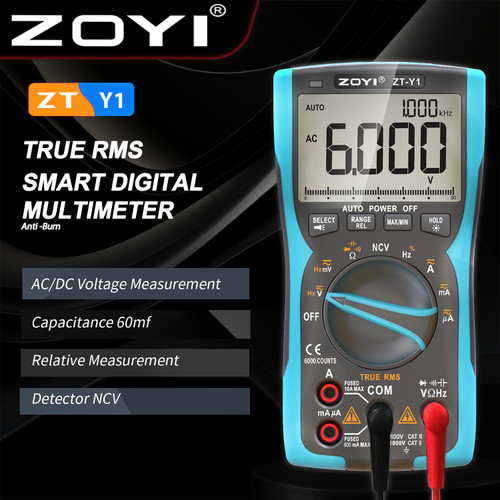 [EZR.2100027] ZOYI ZT-Y1 True RMS Multimeter Digital Multitester Avometer Arus