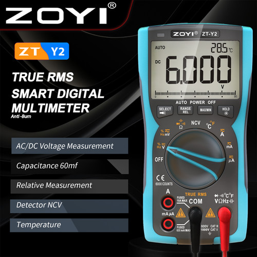 [EZR.2100028] ZOYI ZT-Y2 True RMS Multimeter Digital Auto / Manual Range Capasistor