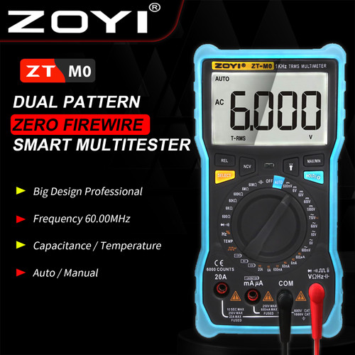 [EZR.2100030] ZOYI ZT-M0 Capasitor Tester 60 Microfarad Dual Mode Avometer