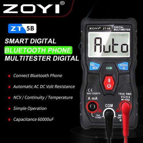 [EZR.2100036] ZOYI ZT-5B Smart Avometer Multitester Multimeter 60MQ 6000uf HZ AC DC