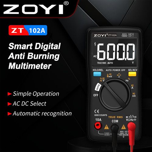 [EZR.2100038] ZOYI ZT-102A Upgrade Auto Multimeter Digital Avometer Multitester Ori