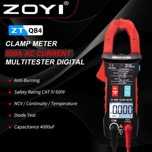 [EZR.2100045] ZOYI ZT-QB4 Smart Clamp Meter With Capacitance Temparature Suhu AC
