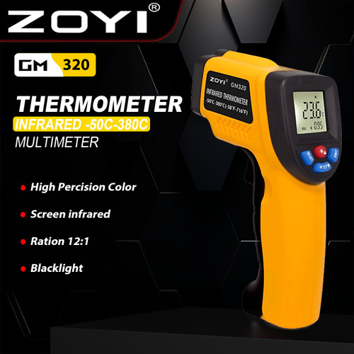 [EZR.2100057] ZOYI GM320 Digital Infrared Thermometer IR Termometer Laser Termo Gun