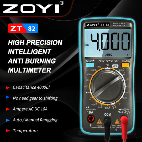 [EZR.2100058] ZOYI ZT-82 Multitester Multimeter Avometer Capasitor Mikrofarad NCV
