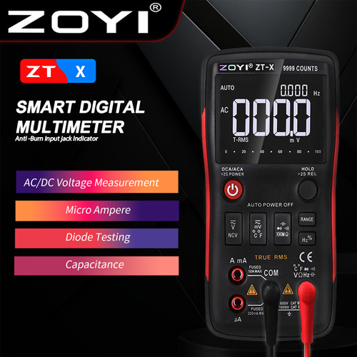 [EZR.2100066] ZOYI ZT-X Auto Multimeter Digital Multitester Avometer Digital Ori