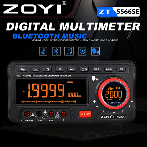 [EZR.2100069] ZOYI ZT-5566S Multimeter Digital Avometer + Wireless Speaker Bluetooth