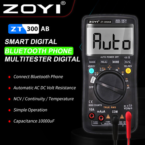 [EZR.2100071] ZOYI ZT-300AB True RMS NCV Upgrade Auto Mutlitester Bluetooth Digital