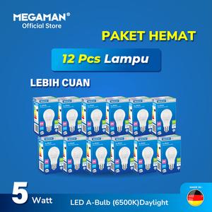 [EZM.9200070] Paket 1 Lusin 12 PCS Lampu LED 5W MEGAMAN YTA55Z4 Original Grosir Hemat