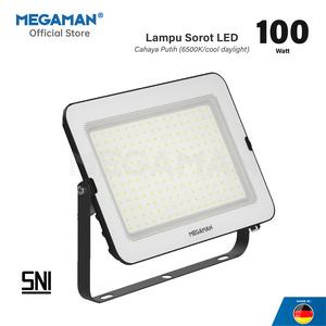 [EZM.9200083] Lampu Proyek 100 Watt Tembak FloodLight Megaman ZDL3014 6500K Putih