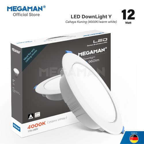 [EZM.9200098] Lampu Plafon LED Downlight Megaman 12 Watt  MQTL1119-Y
