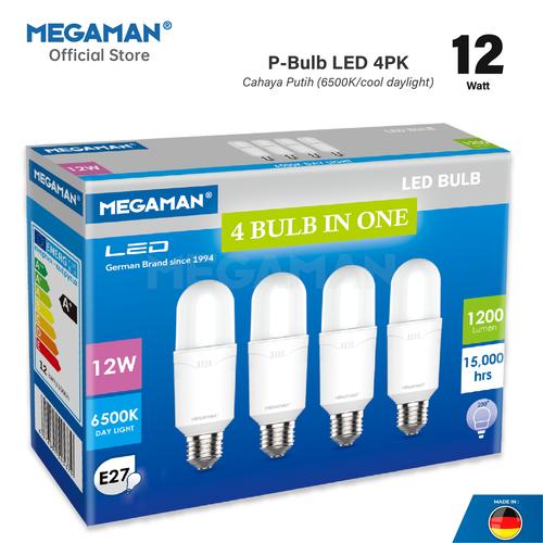 [EZM.9200116] 4 In 1 Lampu LED Bulb 12 Watt Megaman YTP52Z1 4PK