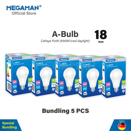[EZM.9200127] 5 in 1` Lampu LED 18 Watt Megaman YTA80Z1 5 PCS