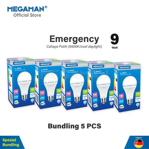 [EZM.9200132] Grosir 5 in 1 Lampu Emergency LED 9 Watt Megaman YTA70EMA