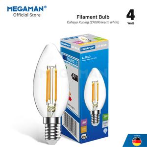 [EZM.9200145] Lampu Bohlam LED Cafe Megaman Filament Estetik YTFC35 CL 4Watt 2700K 170-240V