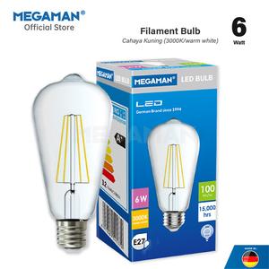 [EZM.9200163] Lampu Filamen LED 6 Watt Bulb Edison Megaman Vintage YTFST64