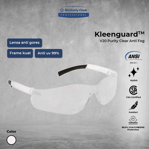 [EZO.5500018] KleenGuard Eyewear V20 Purity - Kacamata Safety Anti Kabut