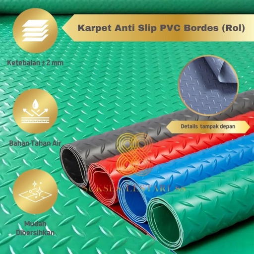 Karpet Anti Slip PVC Bordes Karpet Alas Lantai Multiguna Rol 