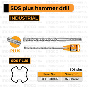 [EZM.8100799] SDS Plus Hammer Drill (8×160 mm) INGCO - Mata Bor Beton 8mm 8x160mm
