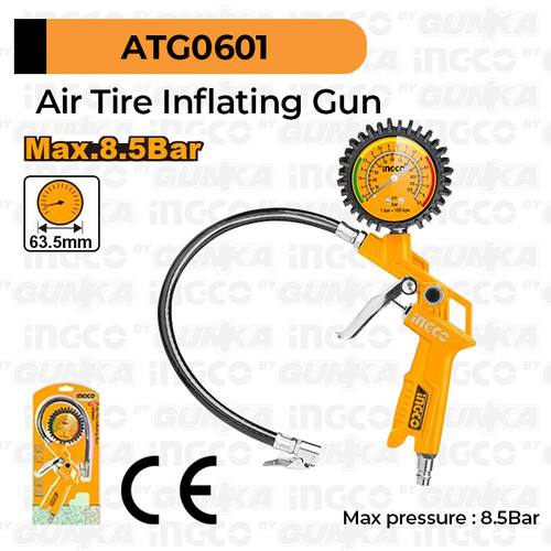 [EZM.8100639] Air Tire Inflating Gun INGCO ATG0601 Isi/Ukur/Buang Tekanan Angin Ban
