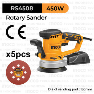 [EZM.8100645] Rotary Orbital Sander (6") INGCO RS4508 - Mesin Amplas Bulat 6 Inch