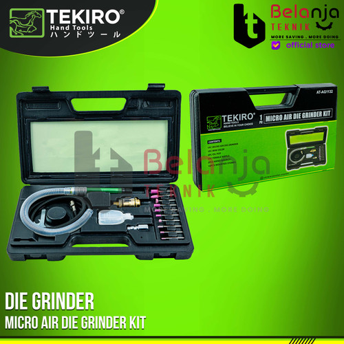 [EZM.3505586] Tekiro Micro Air Dry grinder Kit 3 MM Tuner Micro 16 Pcs Die Grinder