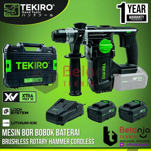 [EZM.3500683] Tekiro Mesin Bor Bobok Baterai XV 20V Brushless Rotary Hammer Cordless