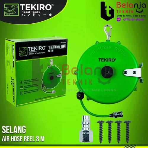 [EZM.3505774] Tekiro Air Hose Reel 8M Selang Udara Kompresor Gulung Selang Tarik 8 M