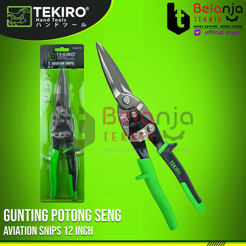 [EZM.3501706] Tekiro Gunting Potong Seng 12" Inch Gunting Holo Baja Ringan Plat Seng