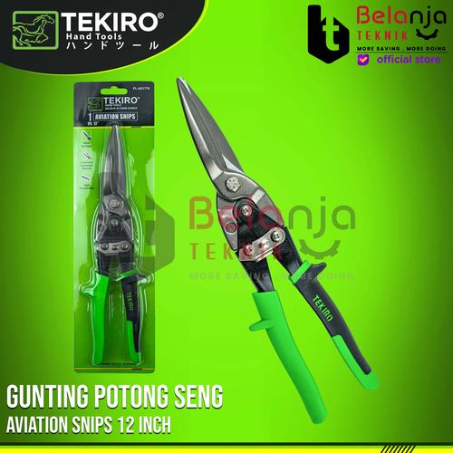 [EZM.3501706] Tekiro Gunting Potong Seng 12" Inch Gunting Holo Baja Ringan Plat Seng