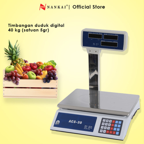 [EZM.8701174] Nankai Timbangan Duduk Digital 40kg