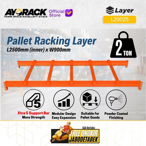 [EZO.8800076] AYORACK L20025 LAYER PALLET RACKING 2 TON - AMBALAN RAK PALET 2500MM - W9