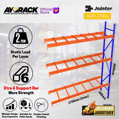 [EZO.8800078] RAK GUDANG PALET 2 TON AYORACK AI20-2740J JOINTER RACK 4 METER 2700MM - W9