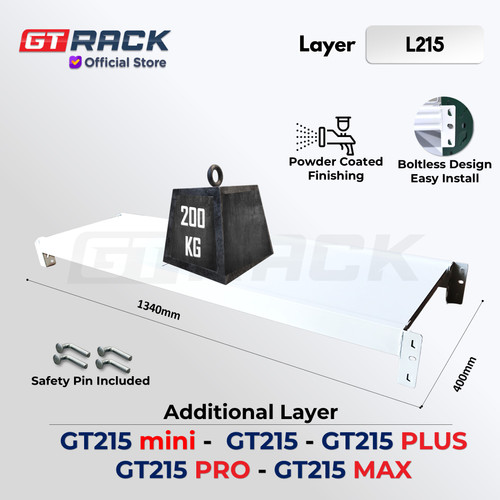 [EZO.8900079] LAYER RAK GUDANG BESI GT RACK L215 - AMBALAN GT215 SERIES EXTRA SHELF