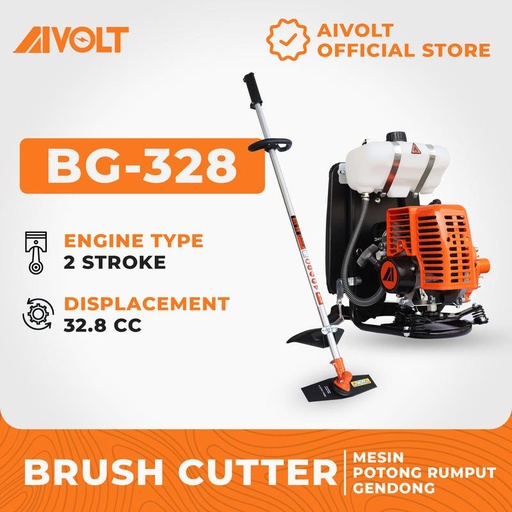 [
BG-328] Mesin Potong Rumput Gendong 2-Tak Aivolt Brush Cutter BG-328 Teknologi Jerman Kualitas Jepang