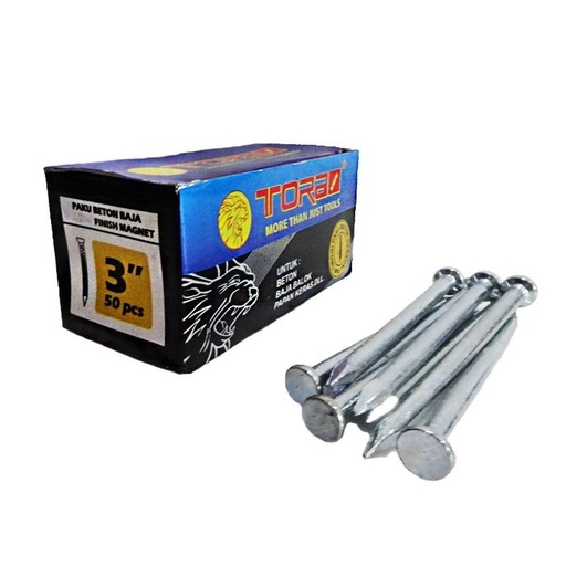 [EZM.1000913] TORA Paku Beton Putih 3 Inch - Nail Concrete White